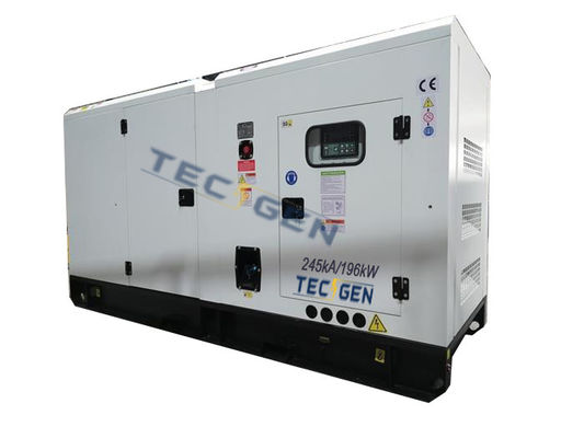 196kW 60Hz Self Start Diesel Generator With 300A Built In ATS