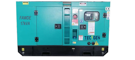 17kVA FAWDE Silent Diesel Generator 13kW Enclosed Genset For Home Back Up Power