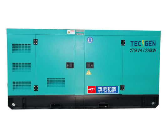 Standby Power 220kW Diesel Generator Soundproof Canopy Powered By Chinese Diesel Engine