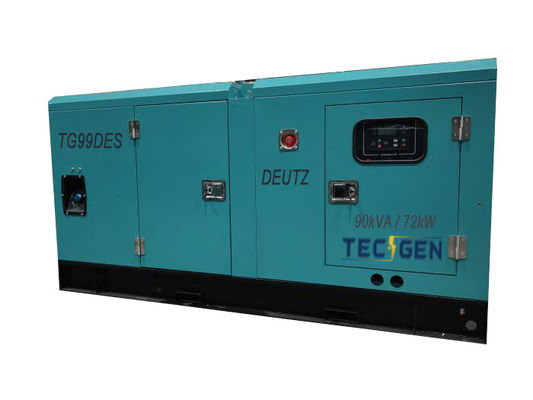 90kva Deutz Soundproof Diesel Generator Set Equipped With Integrated Fuel Tank