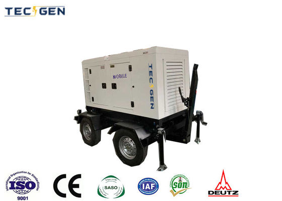 60kVA Mobile Trailer Generator 48kW Mobile Genset With 4 Wheels For Easy Movable Operation